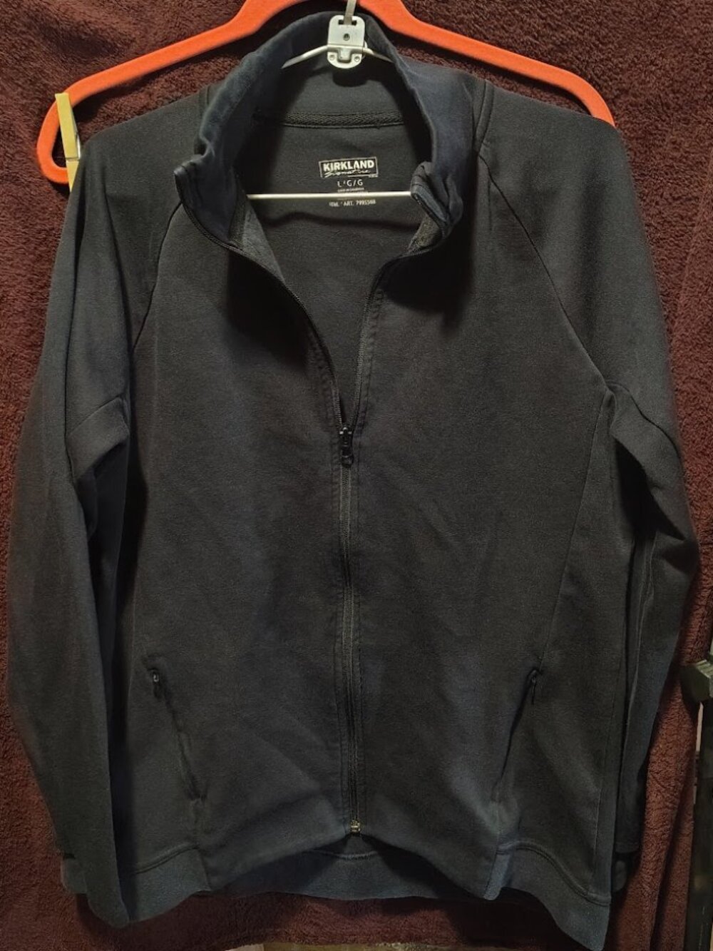 Women's 'Kirkland Signature' Athletic Jacket Full Zip Stretch Size Large